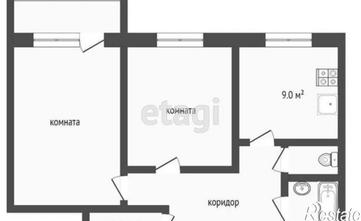 2-комн квартира ул Мира, 13а,  д. 13а