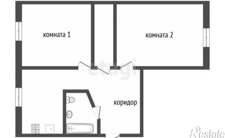 2-комн квартира Ухта, улица Дзержинского, 23