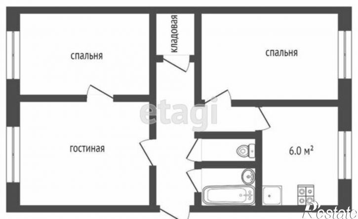 3-комн квартира ул Строителей, 7,  д. 7