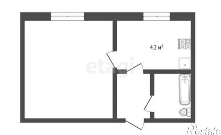 1-комн квартира ул Парковая, 5,  д. 5