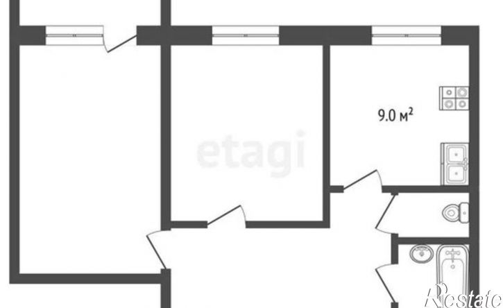 2-комн квартира улица Нефтяников, 50,  д. 50