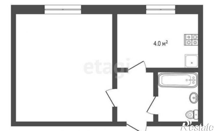 1-комн квартира ул Парковая, 5а,  д. 5а