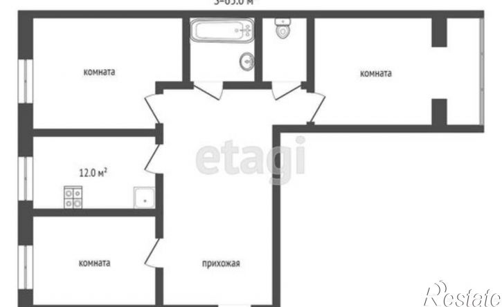 3-комн квартира ул Мира, 9,  д. 9