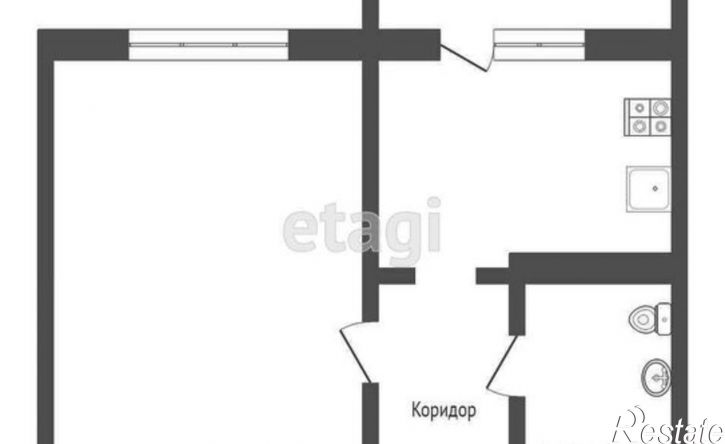 1-комн квартира ул Молодежная, 22,  д. 22