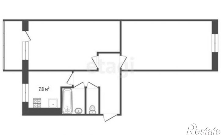 2-комн квартира Парковая улица, 13,  д. 13