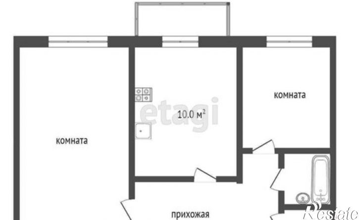 2-комн квартира Усинск, Парковая улица, 18