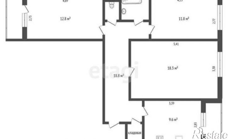 3-комн квартира Усинск, улица Нефтяников, 41