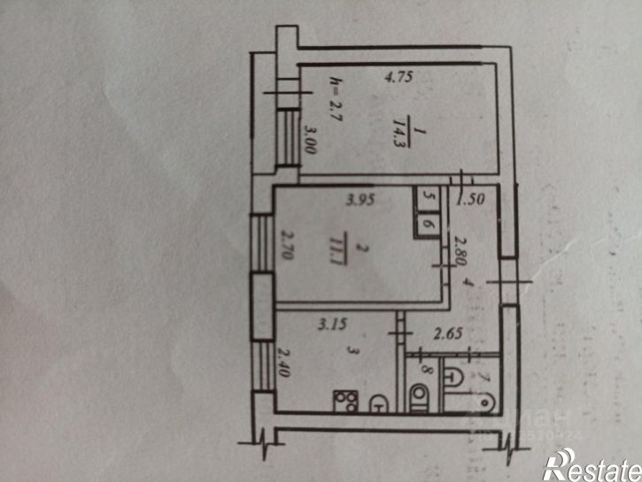 2-комн квартира Воркута, улица Ленина, 70