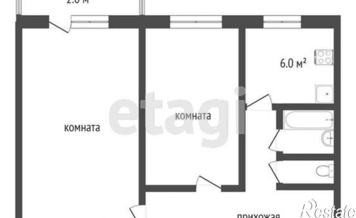 2-комн квартира Сыктывкар, улица Старовского, 59