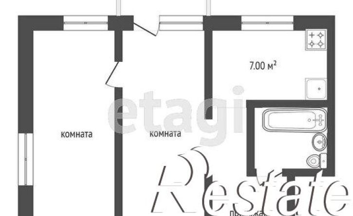 2-комн квартира Комсомольская улица, 3,  д. 3